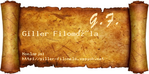 Giller Filoméla névjegykártya